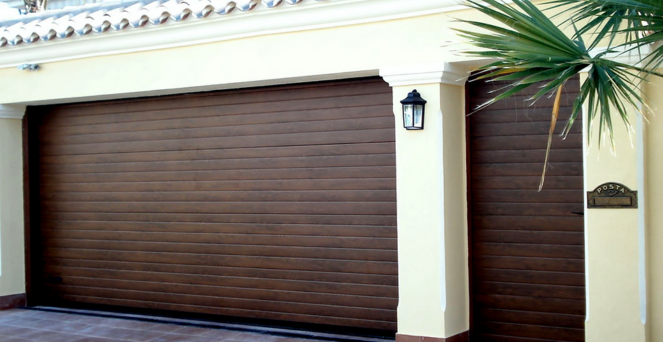 Puerta automatica de madera por ambas caras.